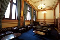 Despite ongoing alterations associated with the building's operations, the Boardroom on the First Floor has retained most of its original finishes and fittings. 